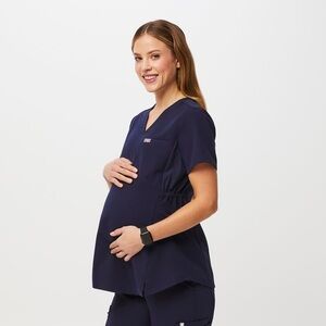 Figs Women's Navy Maternity Top